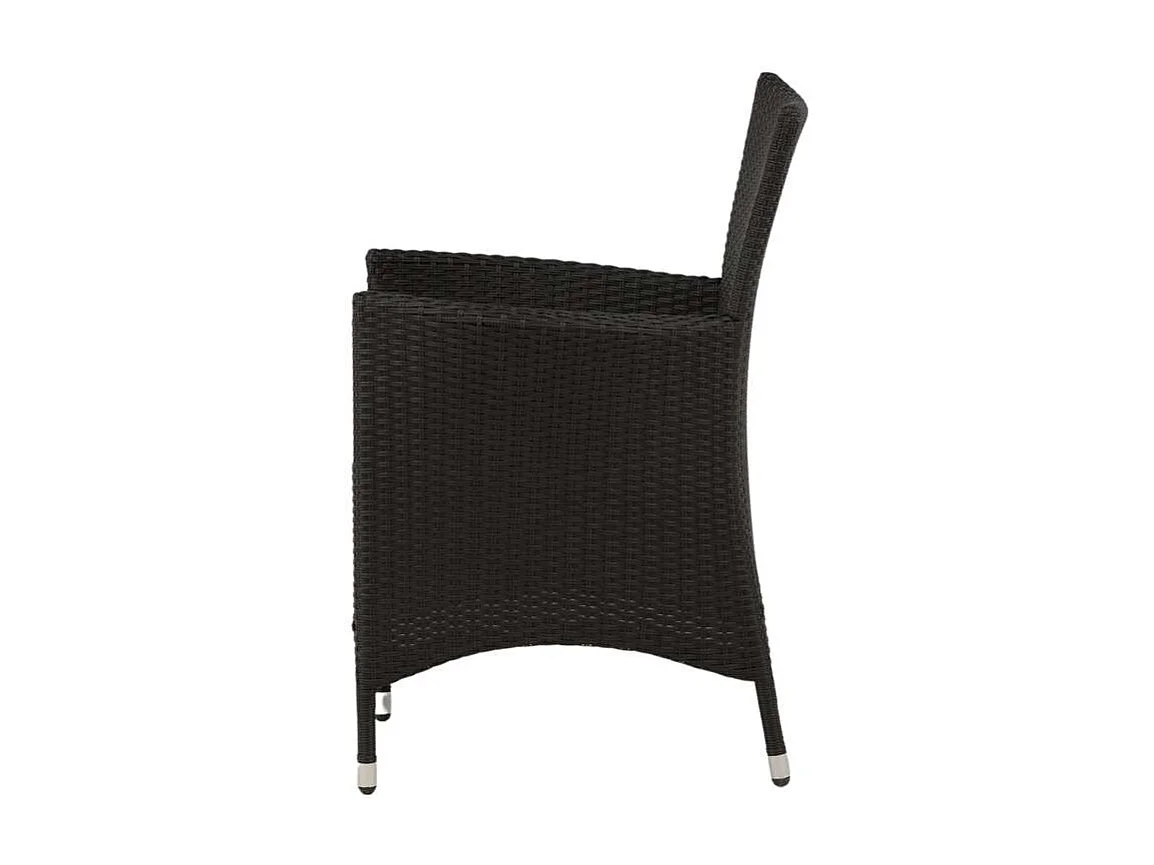 Knick Chaise de jardin avec accoudoirs, noir.