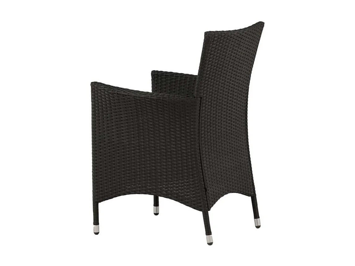 Knick Chaise de jardin avec accoudoirs, noir.