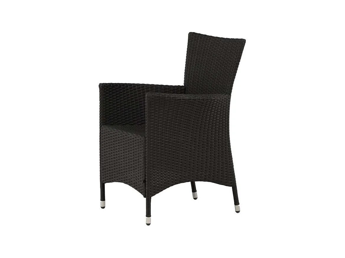 Knick tuinstoel met armleuningen zwart.