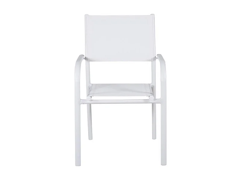 Santorini tuinstoel stapelbaar wit.