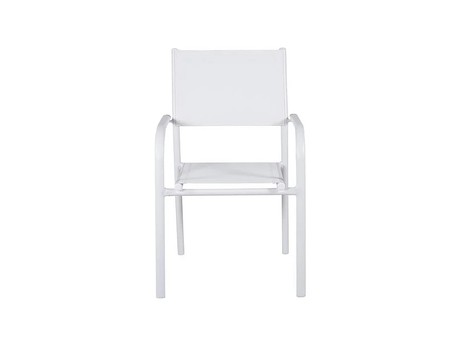 Santorini Chaise de jardin empilable, blanc.