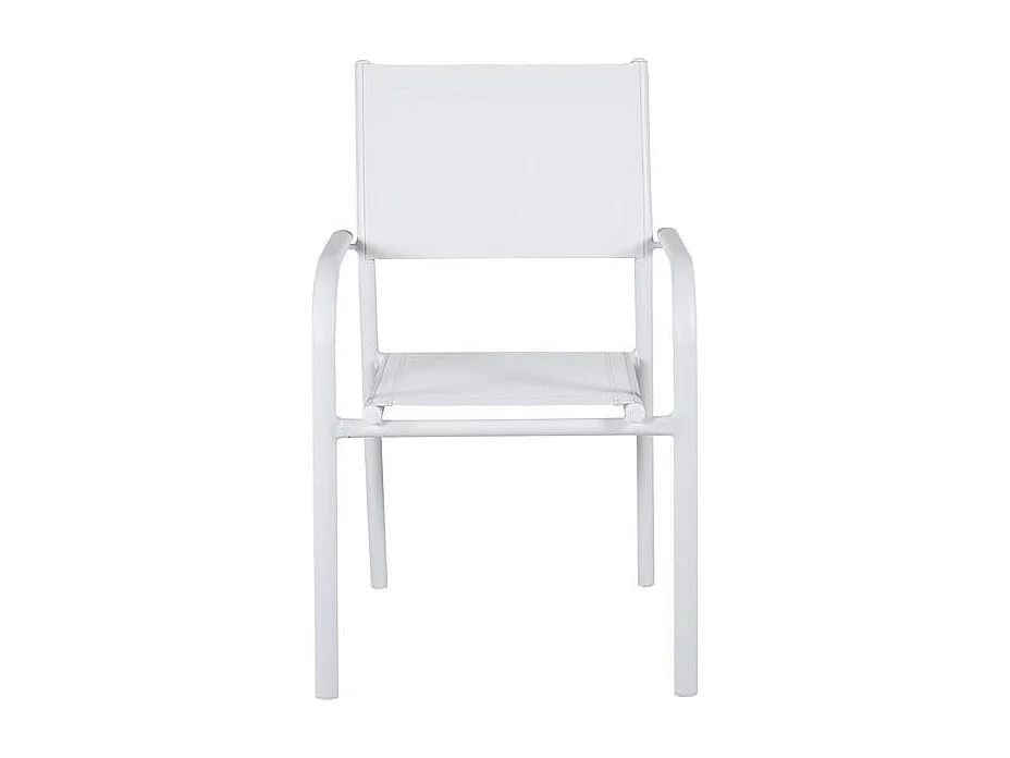Santorini Chaise de jardin empilable, blanc.