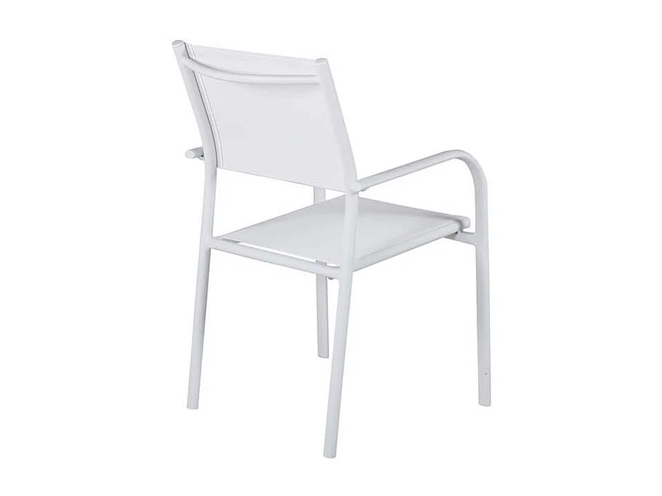 Santorini Chaise de jardin empilable, blanc.