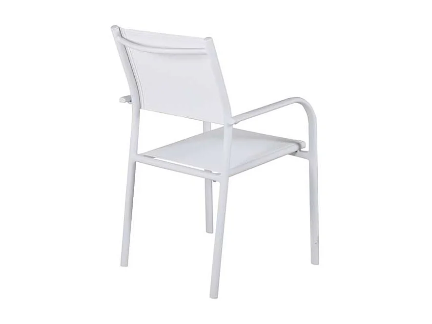 Santorini Chaise de jardin empilable, blanc.