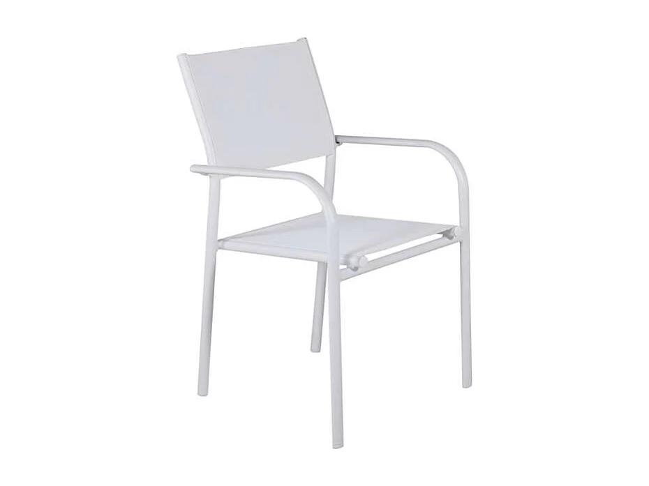 Santorini Chaise de jardin empilable, blanc.