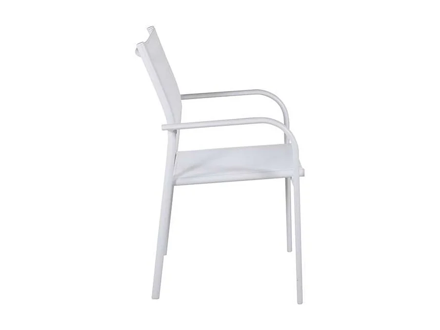 Santorini Chaise de jardin empilable, blanc.