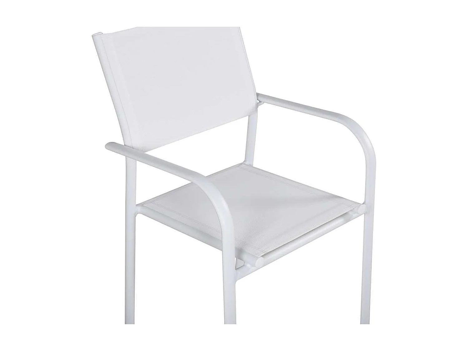 Santorini Chaise de jardin empilable, blanc.