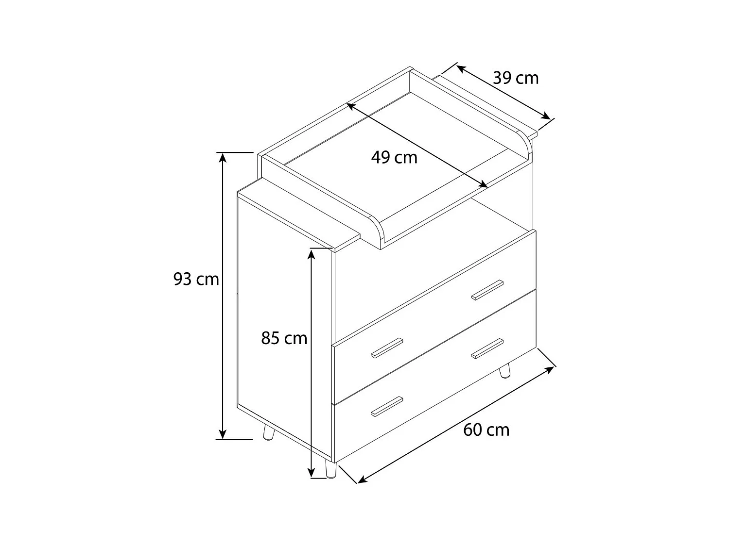 Cambiando el pecho de los cajones Lindas