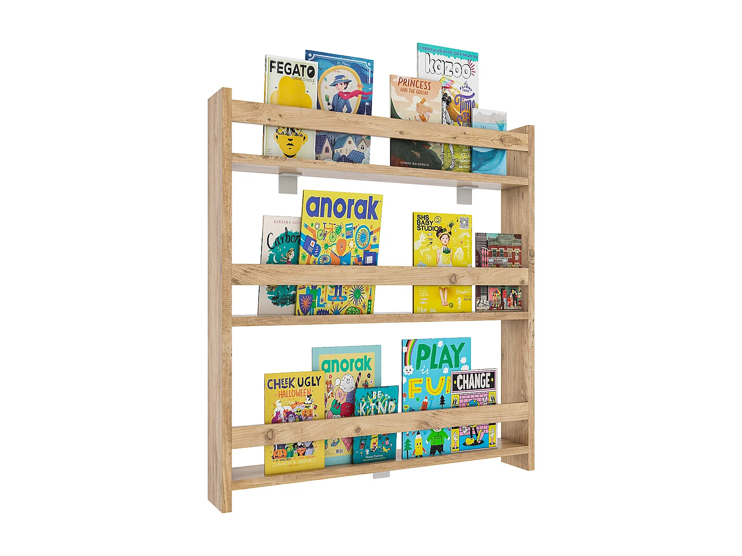 Wall Rack Kidos Honey oak H. 80 x W. 70 x D. 10 cm