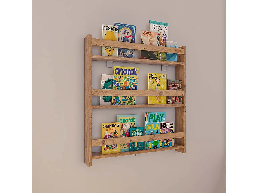 Wall Rack Kidos Honey oak H. 80 x W. 70 x D. 10 cm