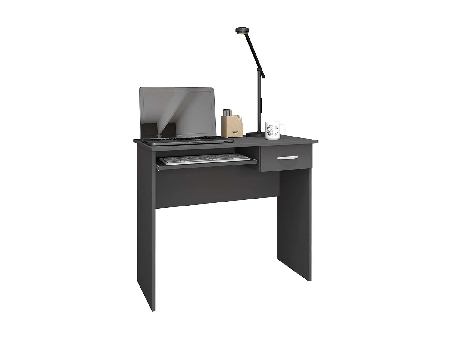 ArusaL bureau 1 tiroir 1 tablette anthracite.