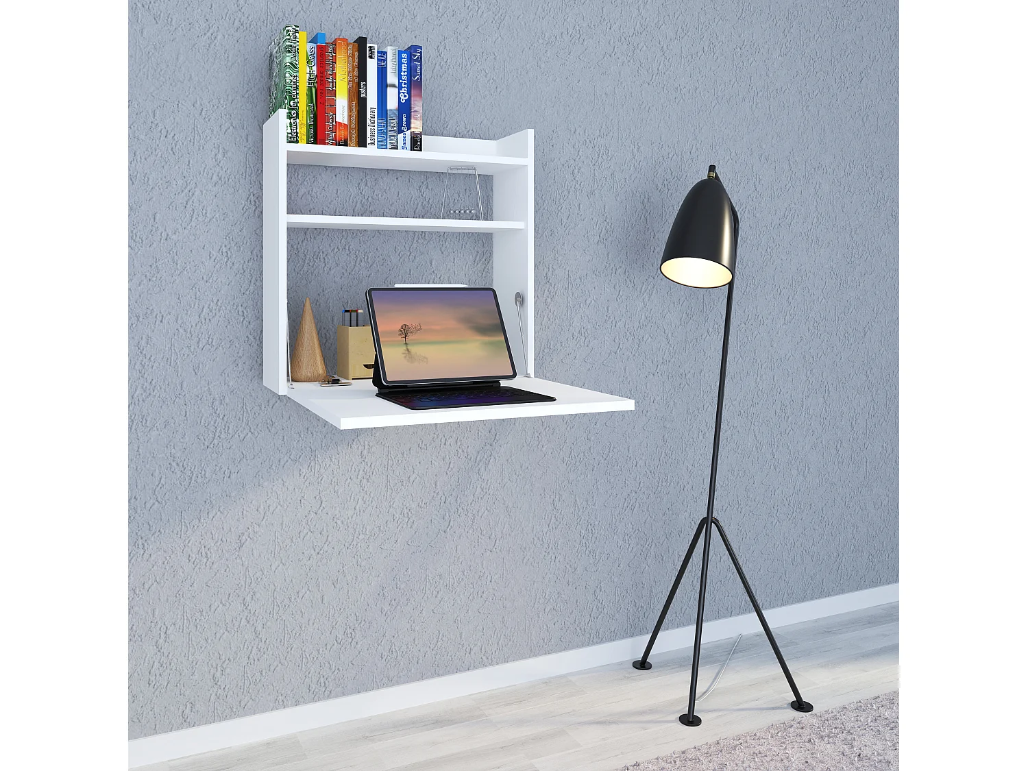Desk Dralis White H. 60 x W. 60 x D. 20 cm