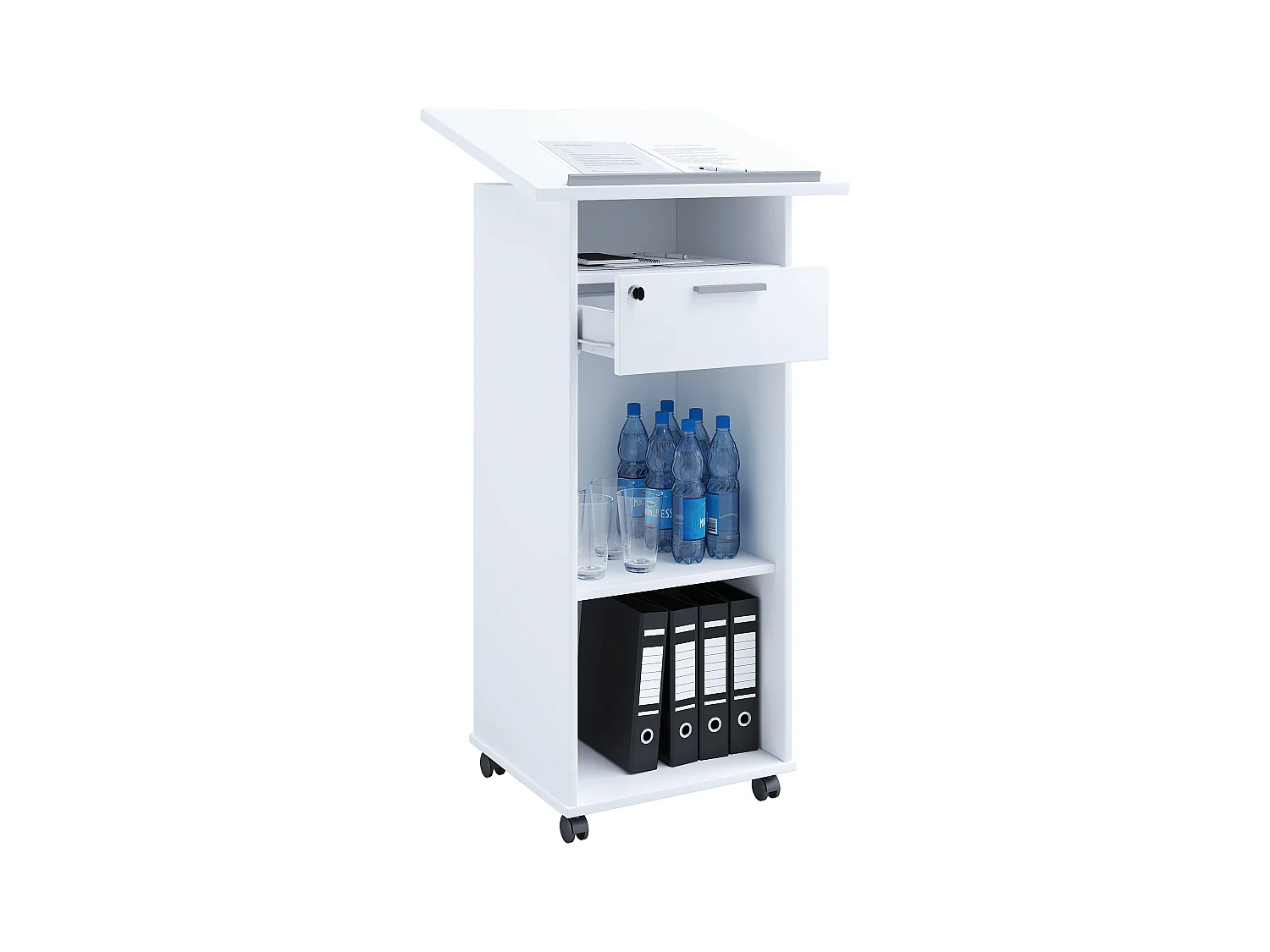 Standing desk Melta White H. 108 x W. 60 cm x D. 50 cm