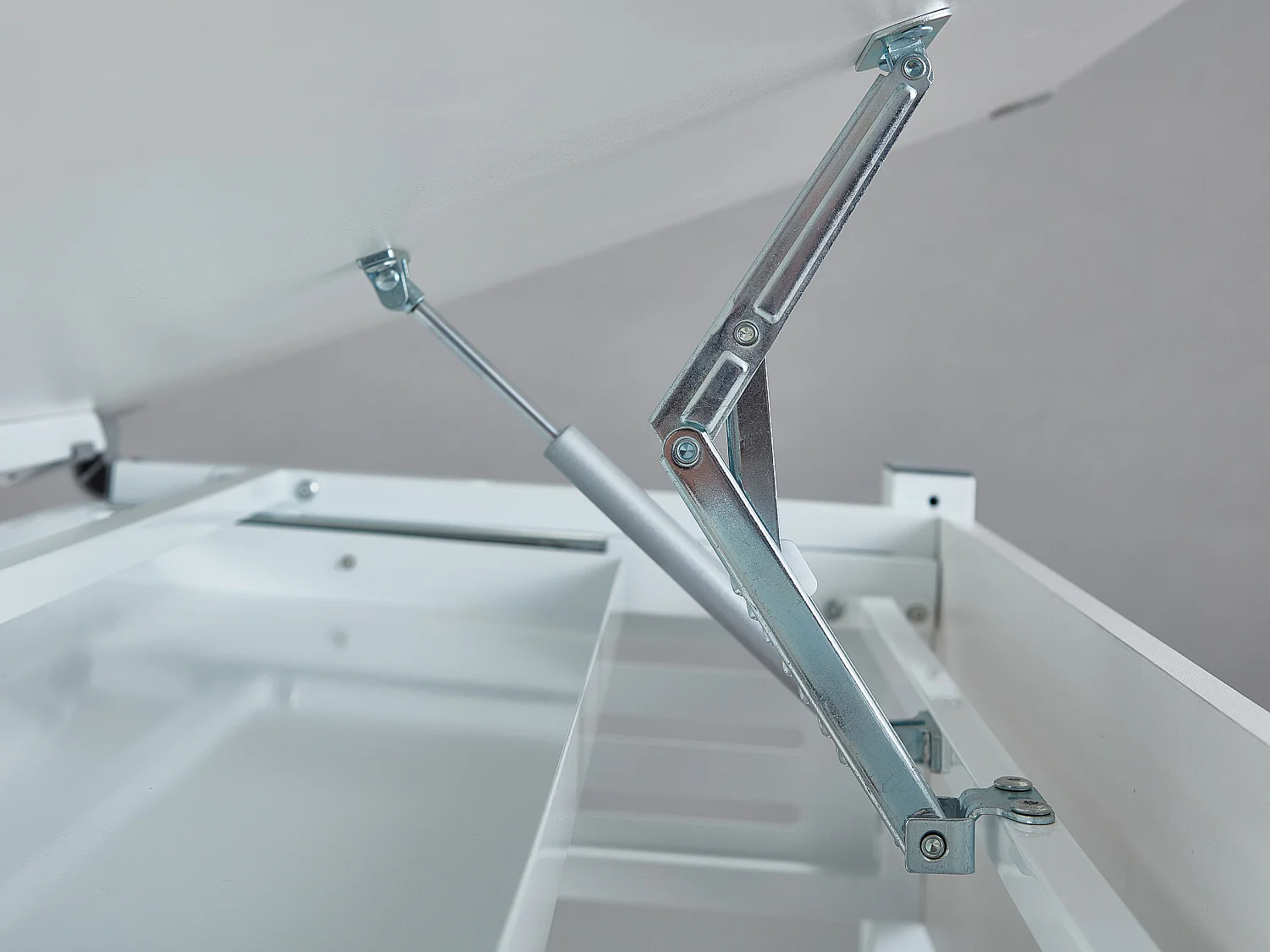 Skog Bureau hauteur de plateau réglable et 1 tiroir blanc et gris.