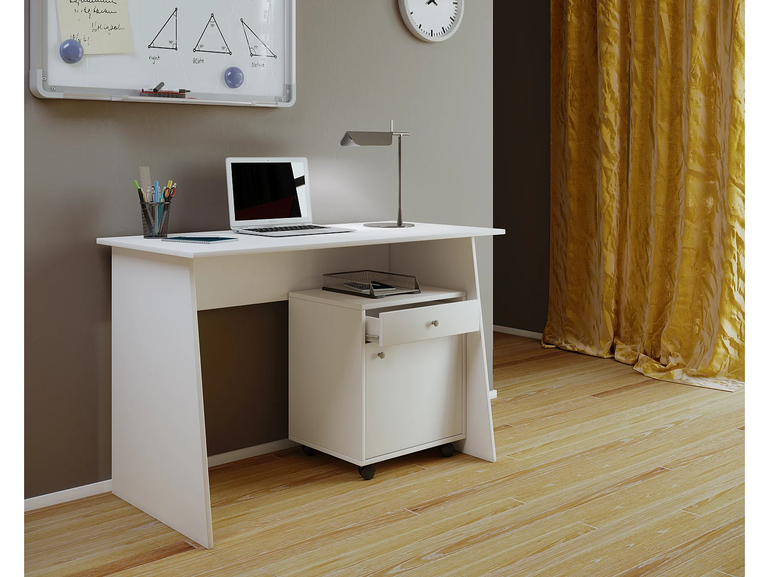Desk Masola White H. 74 x W. 110 x D. 50 cm