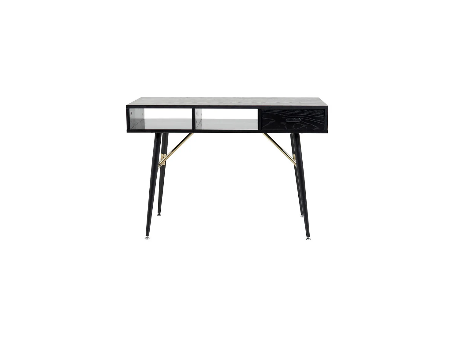 Bureau Design Avec Tiroir "Gold" 110cm Noir