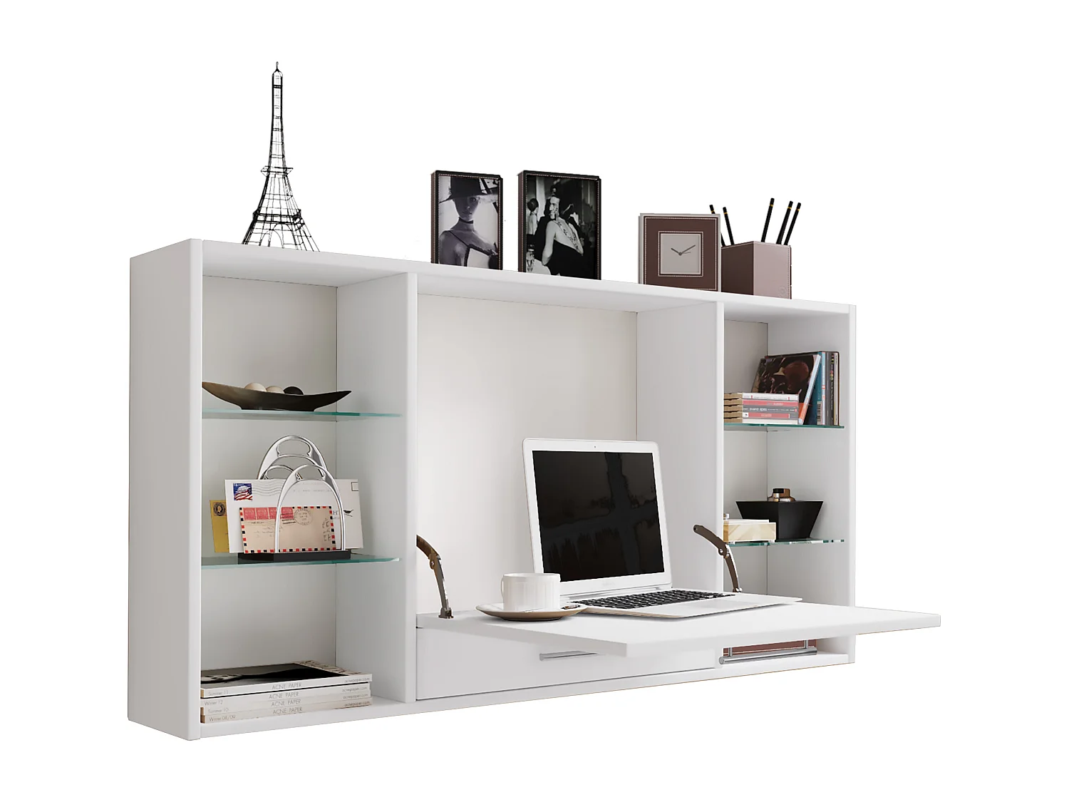 Desk Teala White H. 60 x W. 115 x D. 20 cm
