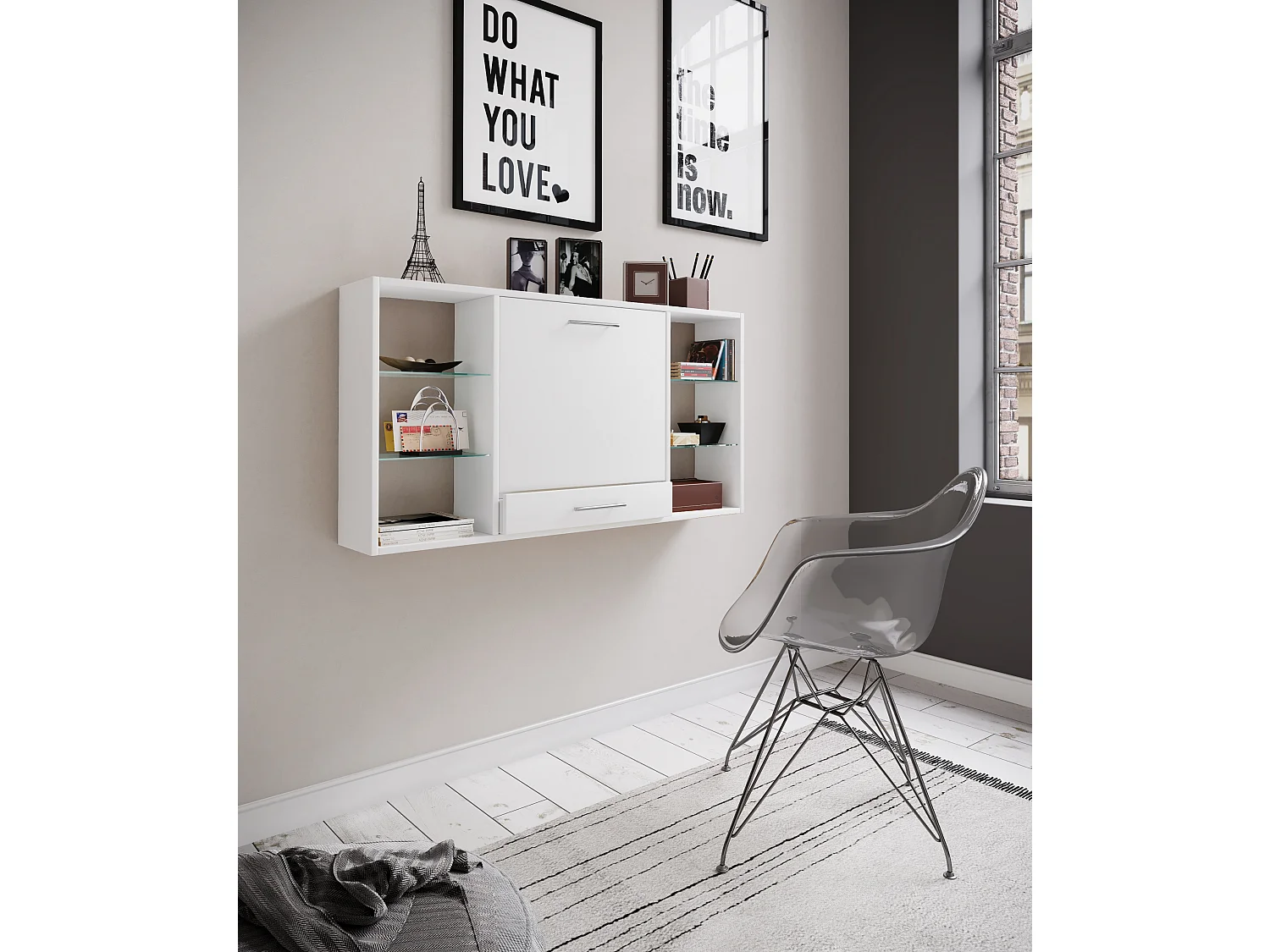 Desk Teala White H. 60 x W. 115 x D. 20 cm