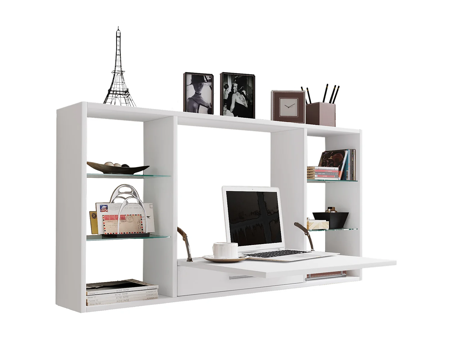 Desk Teala White H. 60 x W. 115 x D. 20 cm