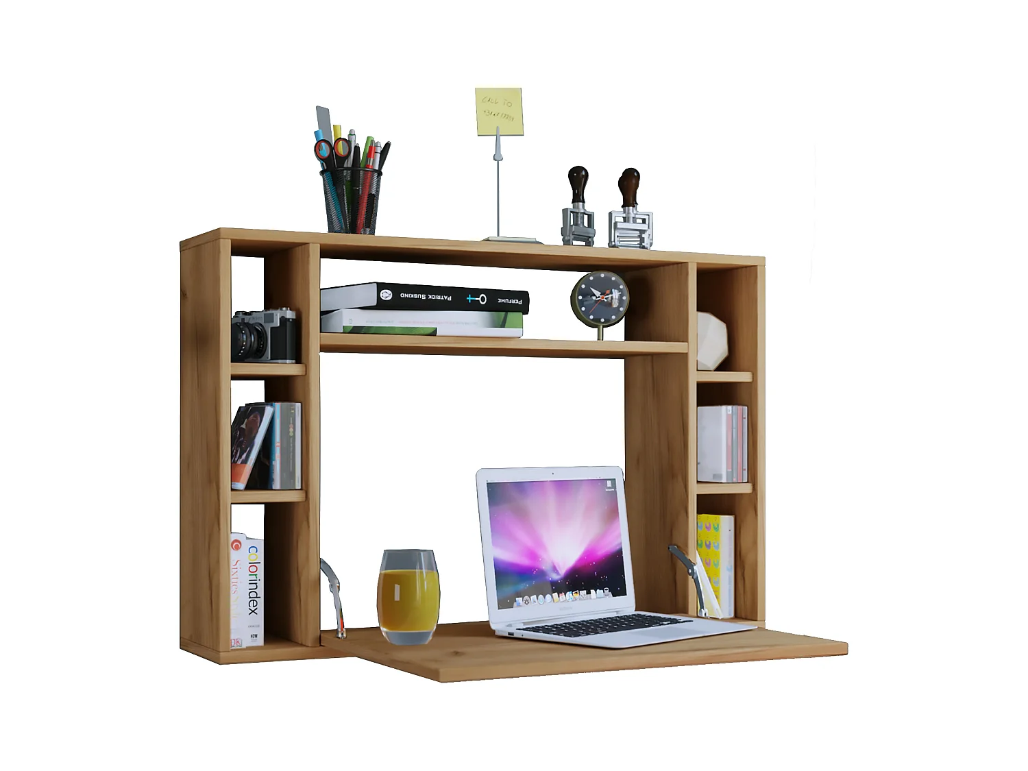 Desk Wandila Honey oak H. 60 x W. 90 x D. 20 cm