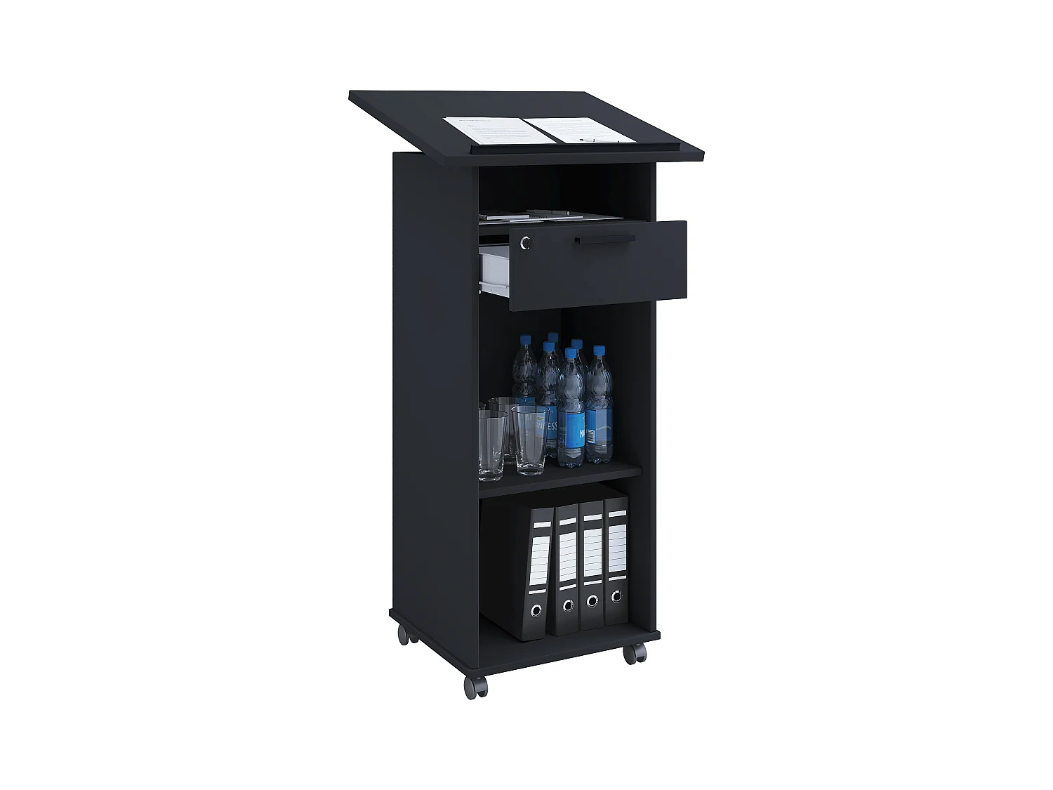 Standing desk Melta Black H. 108 x W. 60 cm x D. 50 cm