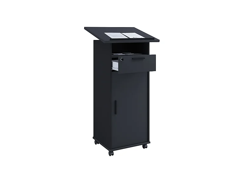 Holz Stehpult Rednerpult Stehtisch Rollen Melta T