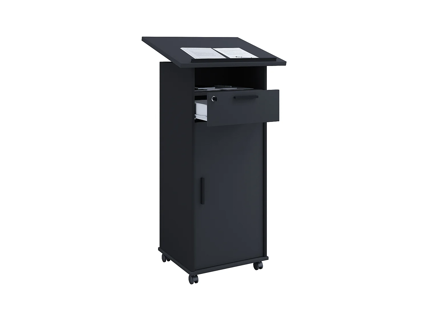 Standing desk Melta Black H. 120 x W. 60 cm x D. 50 cm