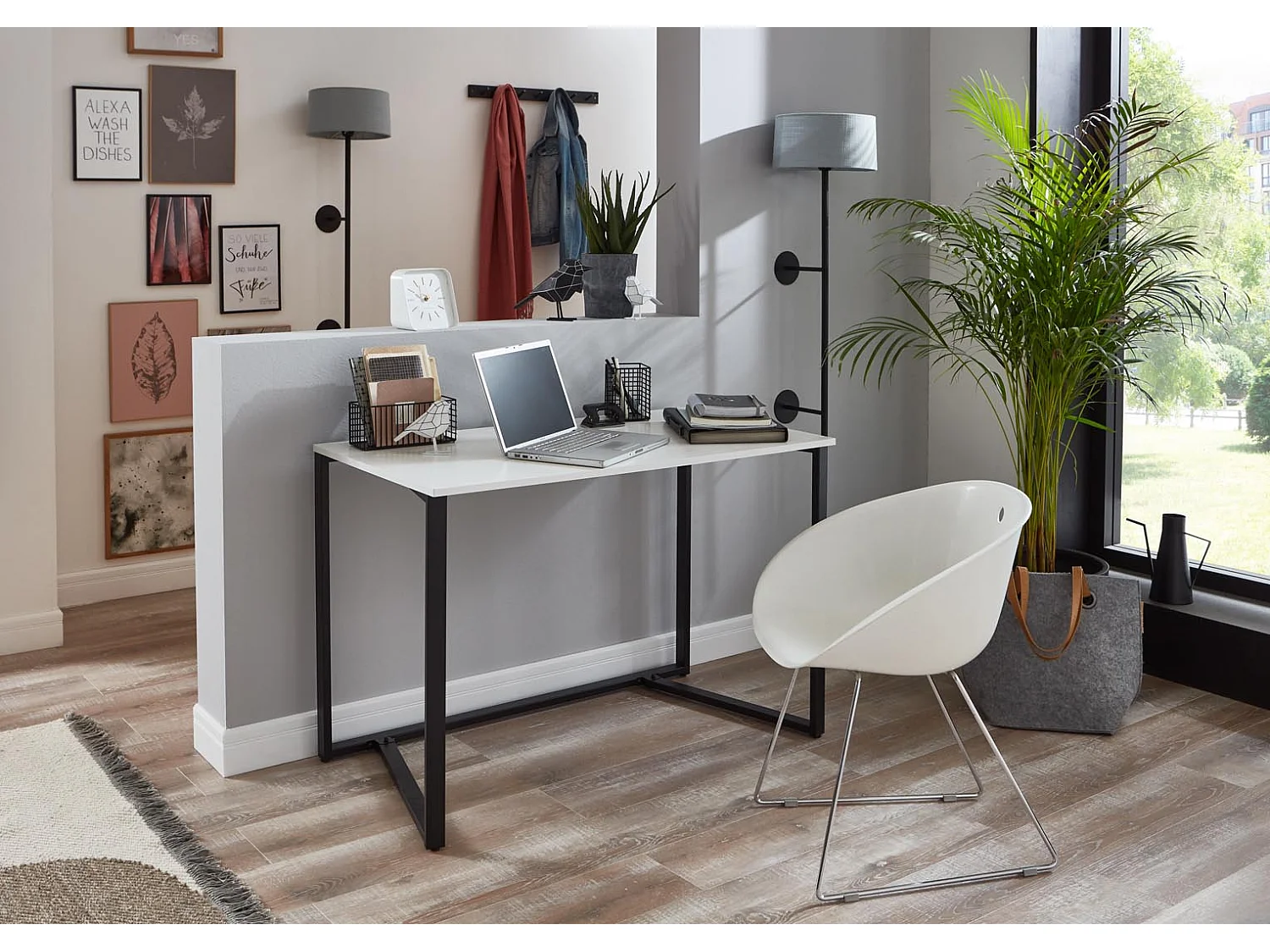 Herold bureau pliant blanc.