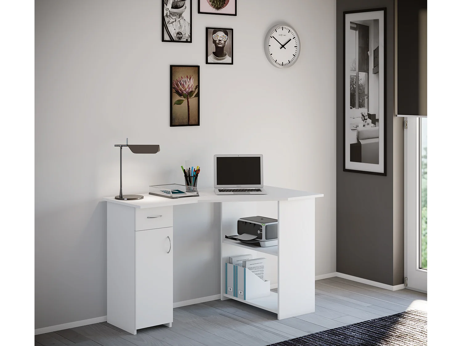 Desk Linzia White H. 76 x W. 118 x D. 77 cm