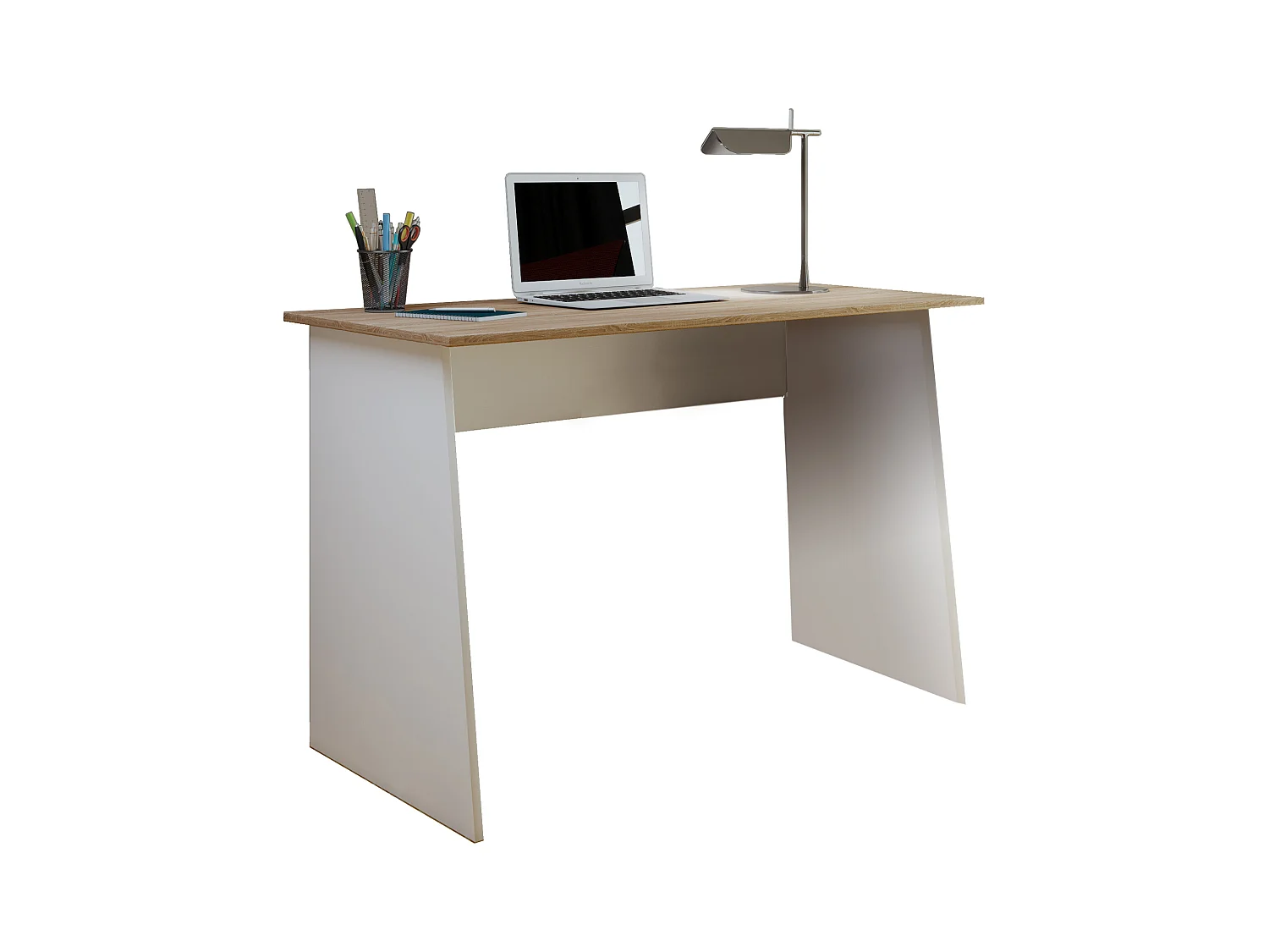 Desk Masola White / Sonoma oak H. 74 x W. 110 x D. 50 cm