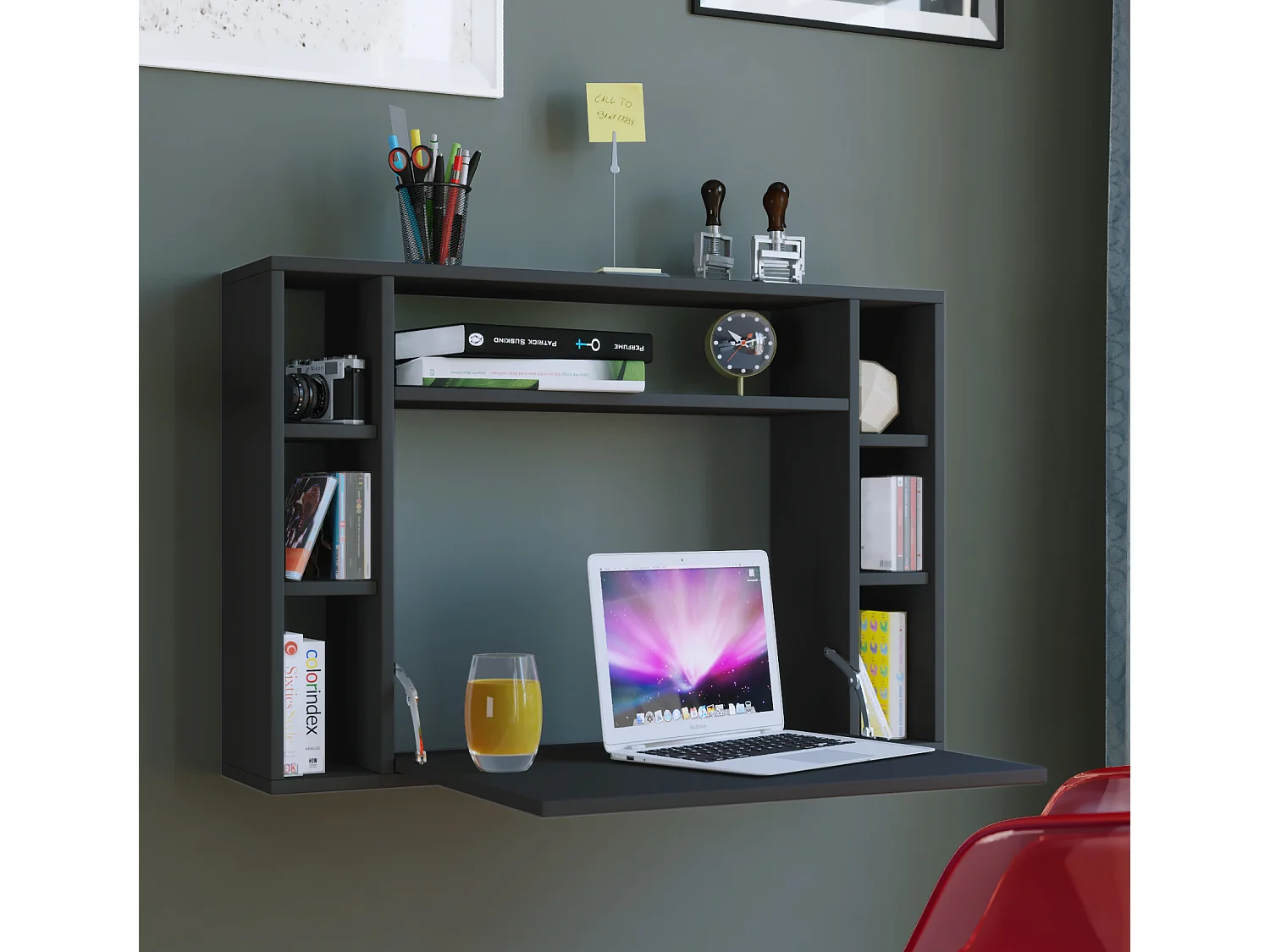 Desk Wandila Black H. 60 x W. 90 x D. 20 cm