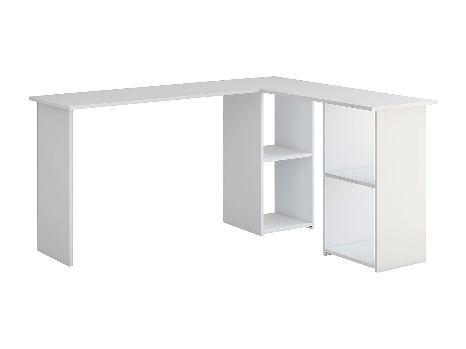 VCM Computer Table | Mesa de canto | Dimensões A. 73 x L. 136 x P. 112 cm | Mesa com Bandeja PC – Lusias (Branco)