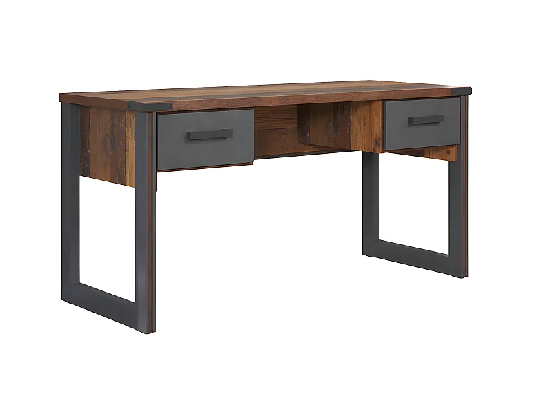 Prime bureau 2 tiroirs, Old Wood décor.