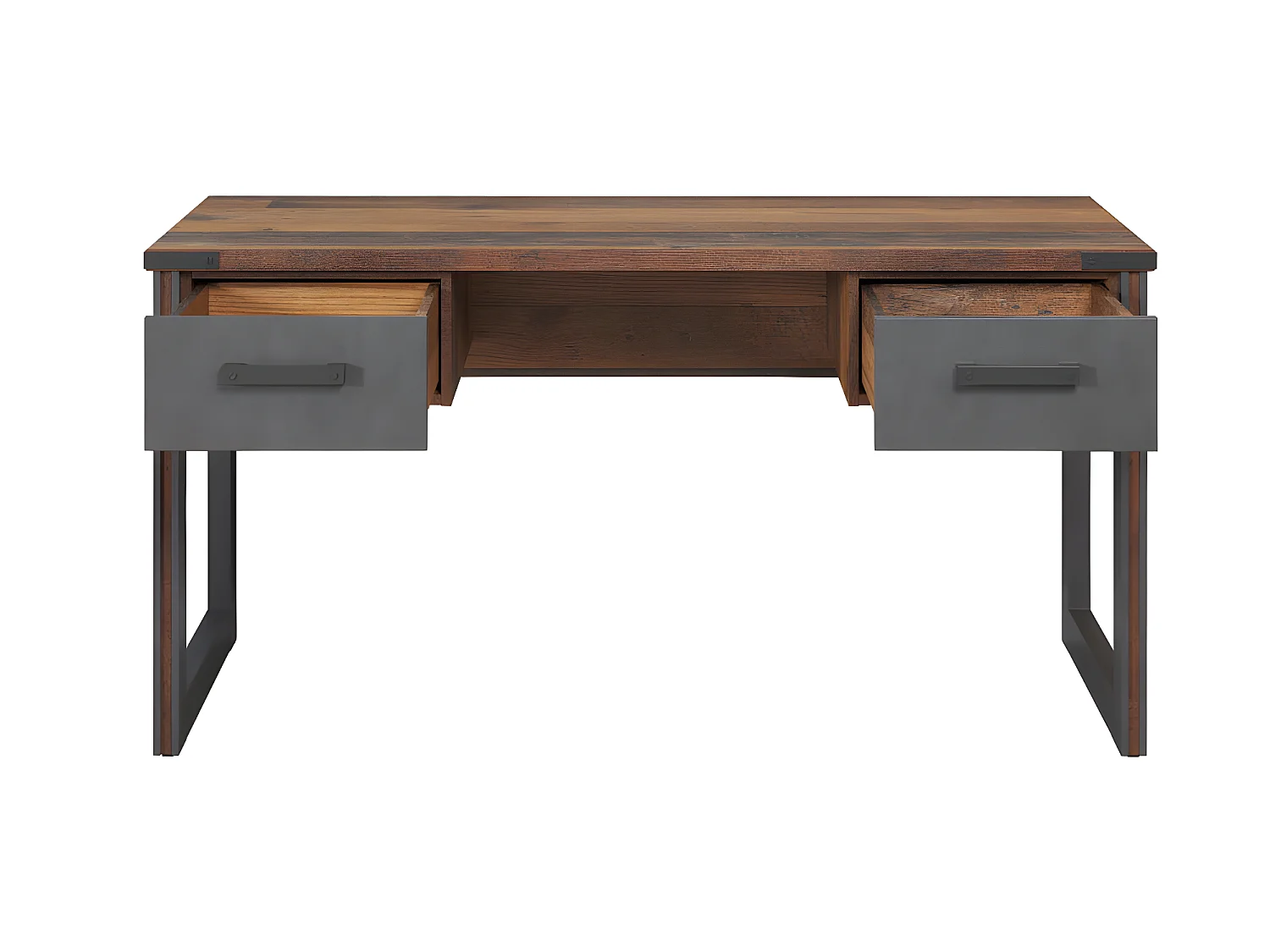 Prime bureau 2 tiroirs, Old Wood décor.