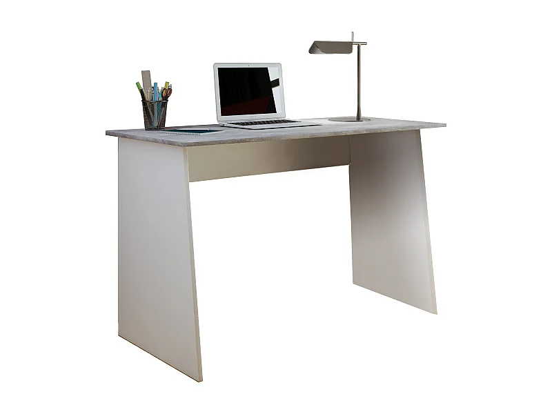 Desk Masola White / concrete optics H. 74 x W. 110 x D. 50 cm
