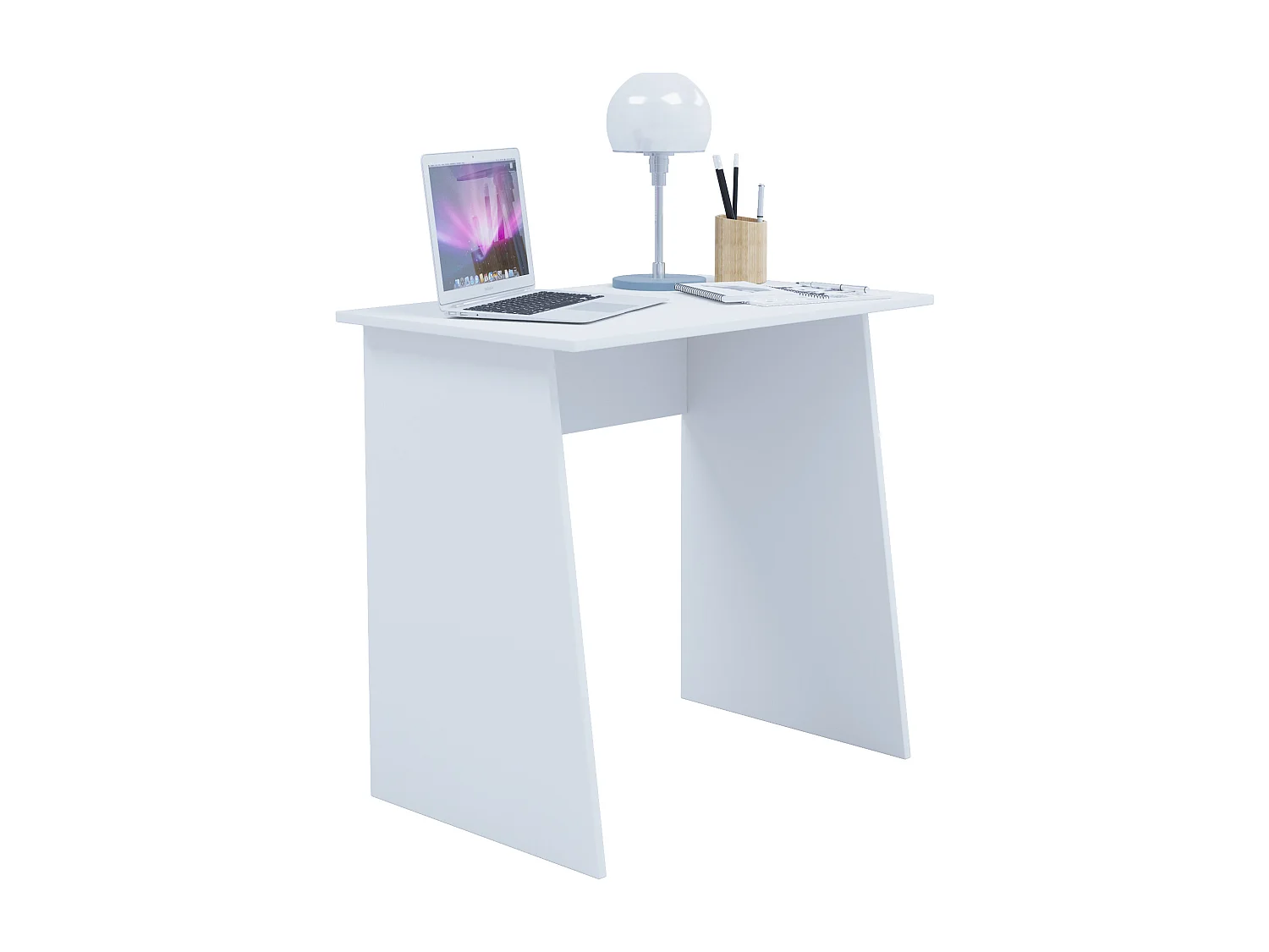 VCM Computer Table | Dimensões aprox. A. 74 x L. 80 x P. 50 cm | elegantes painéis laterais | Mesa - Masola Mini (Branco)