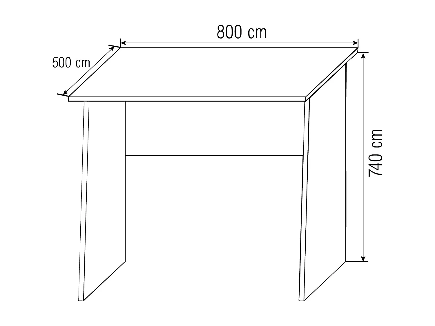 VCM Computer Table | Dimensões aprox. A. 74 x L. 80 x P. 50 cm | elegantes painéis laterais | Mesa - Masola Mini (Branco)