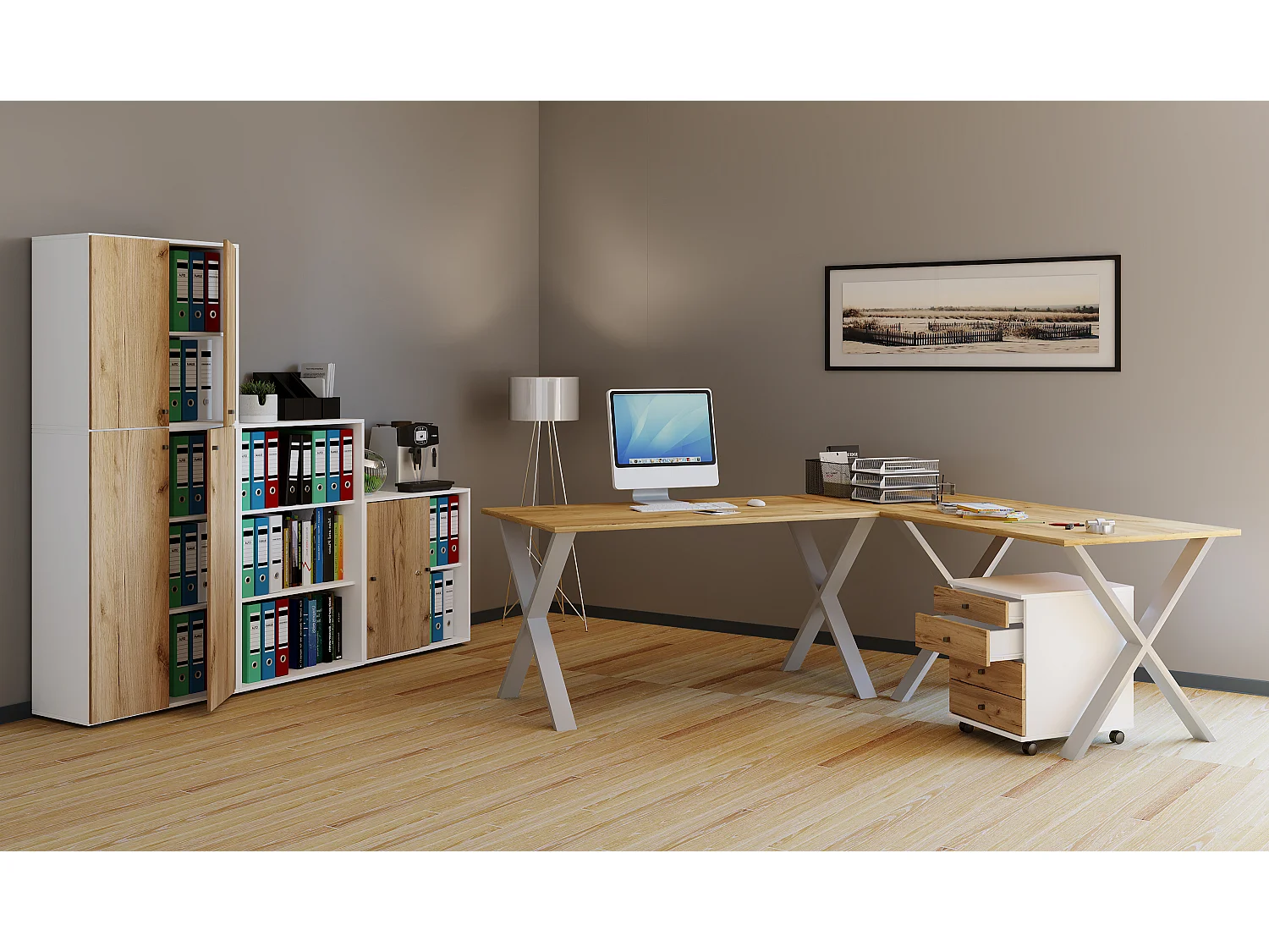 X Bureauhoekbureau 130x130x50