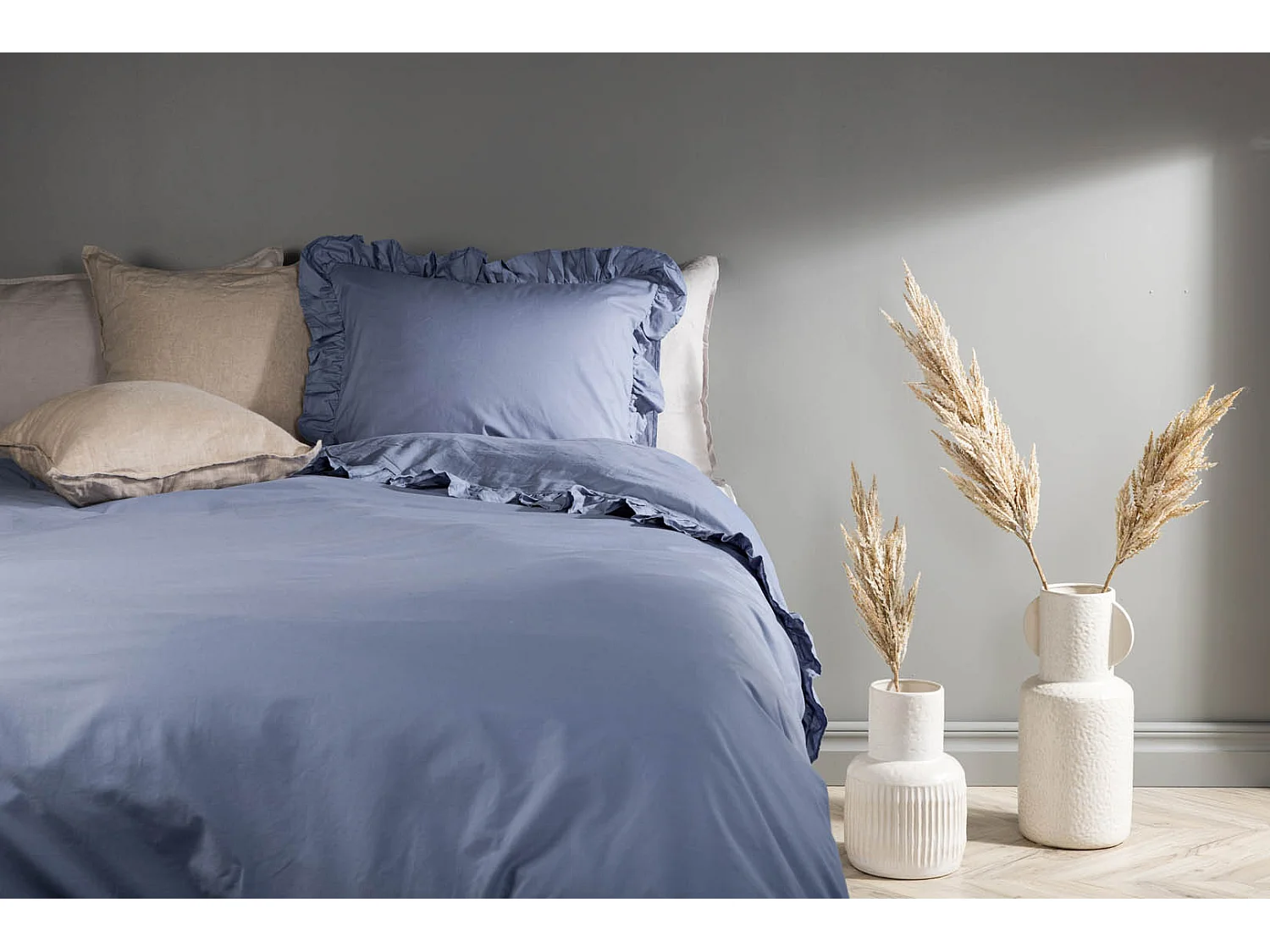 Levi parure de lit 1 ensembles 200x150cm bleu.