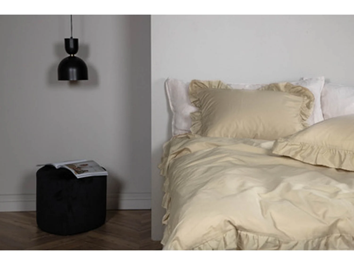 Levi parure de lit 1 ensembles 220x240cm jaune clair.