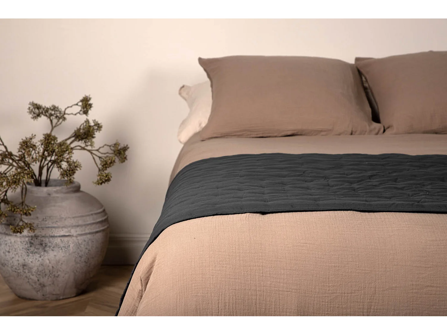 Sally sprei 80x260cm antraciet.