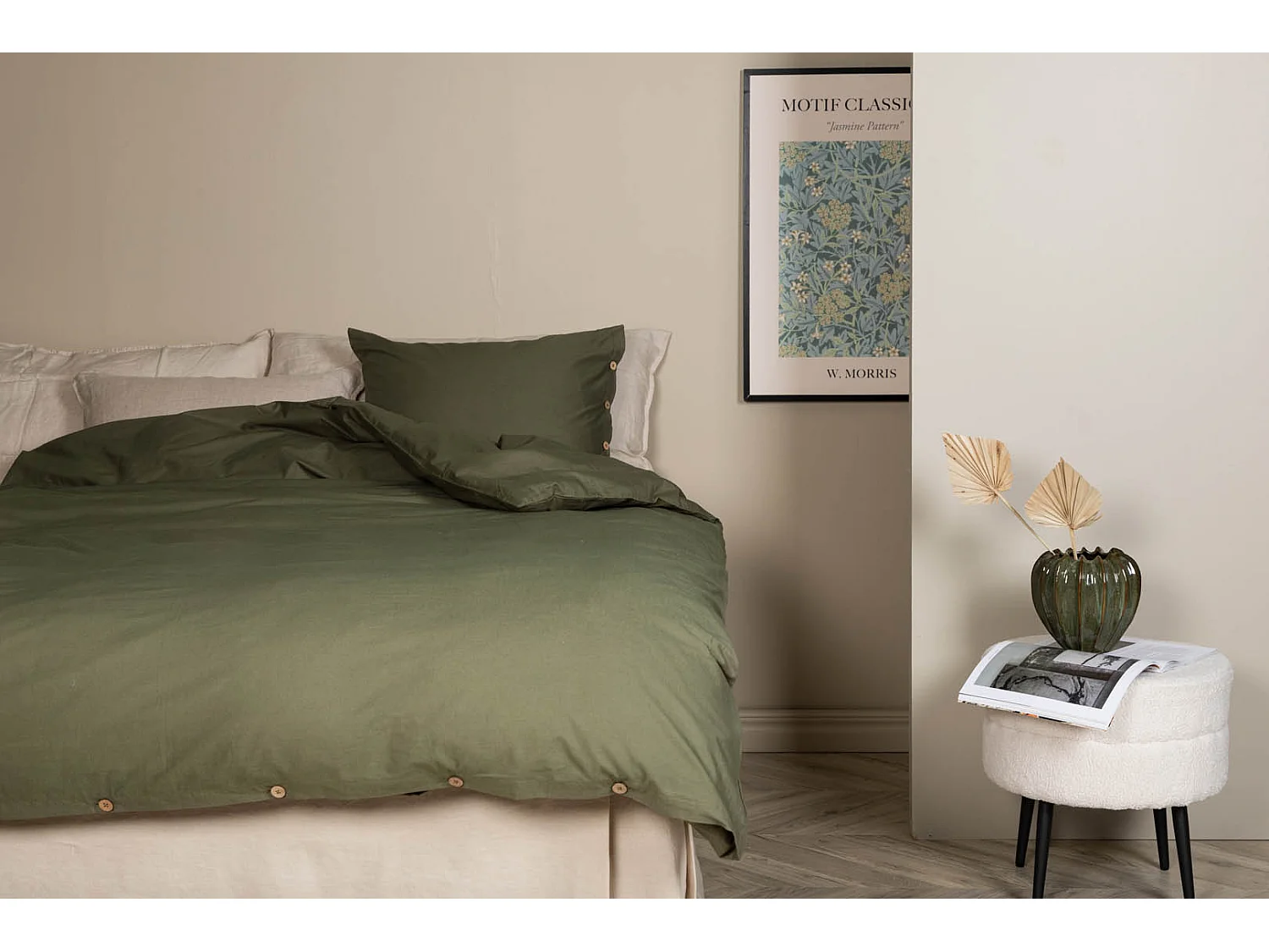 Joar bedset 1 set 200x150cm groen.