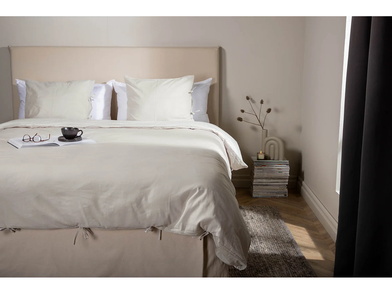 Jenna parure de lit 1 ensembles 220x240cm gris clair.