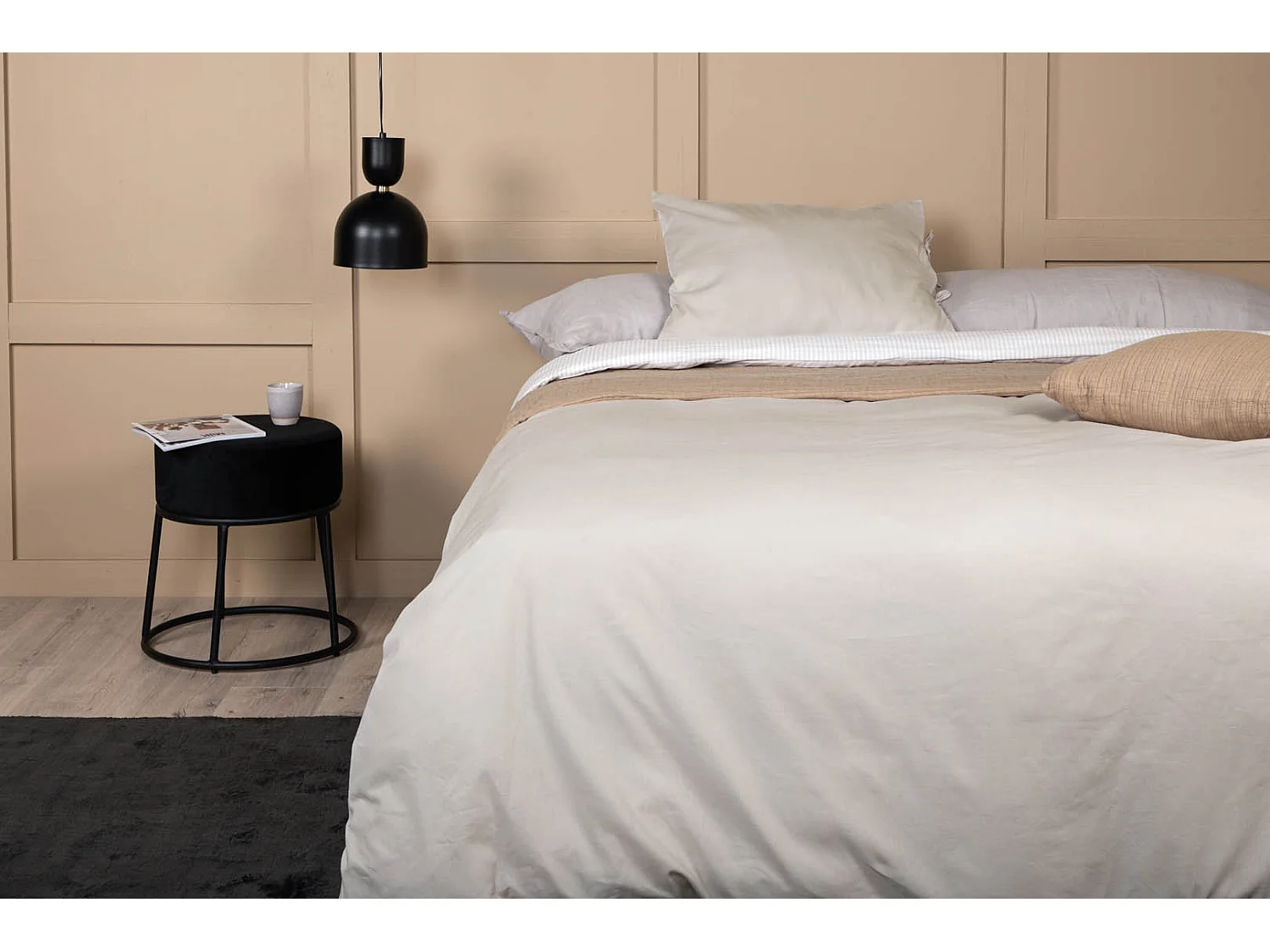 Jenna parure de lit 1 ensembles 200x150cm gris clair.