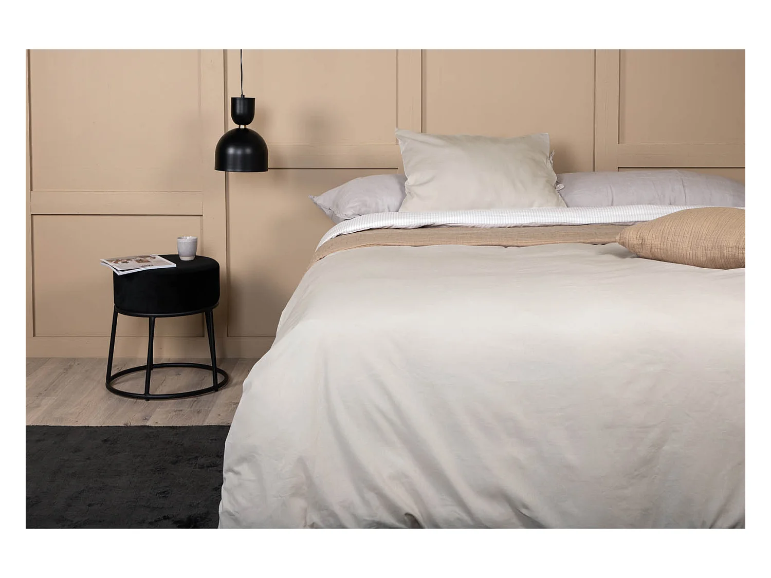 Jenna bedset 1 set 200x150cm lichtgrijs.