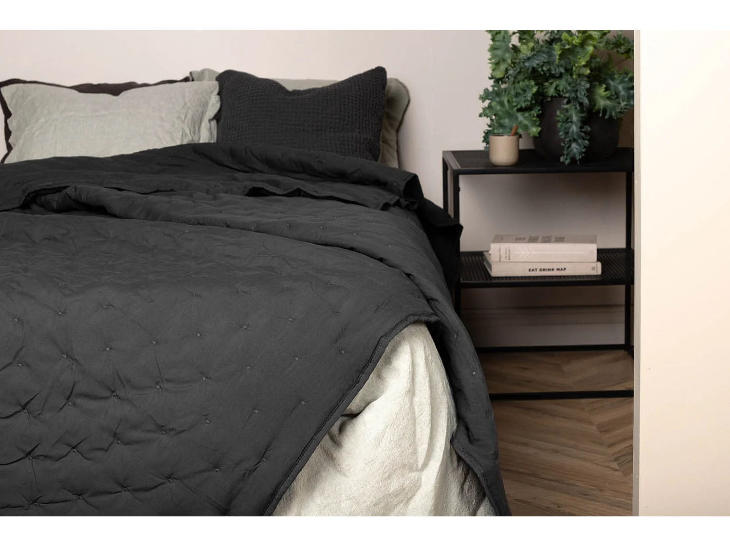 Sally sprei 180x260cm antraciet.