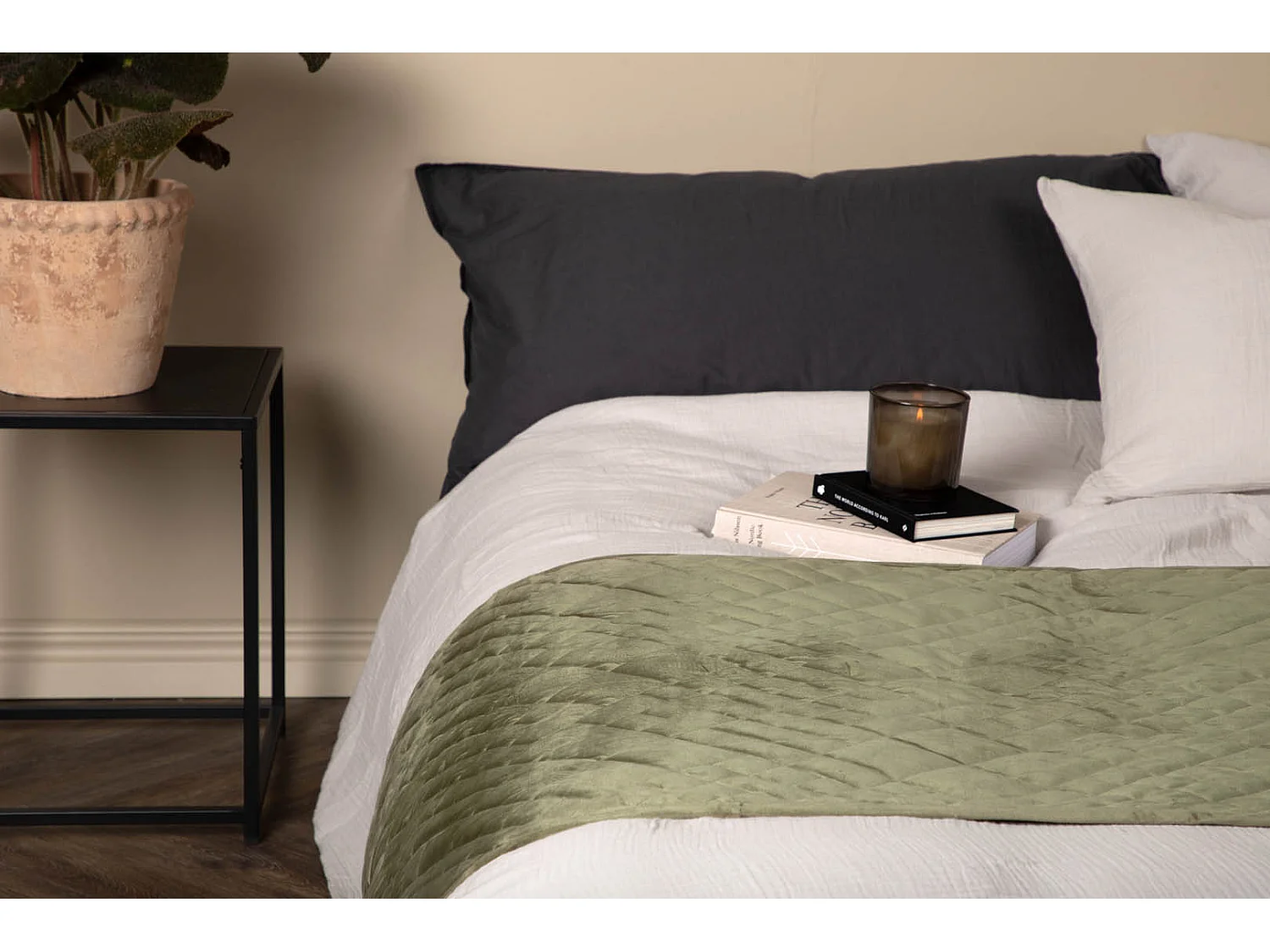 Jilly sprei 80x260cm groen.