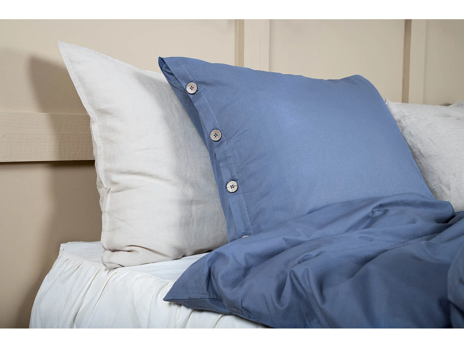 Joar bedset 1 set 200x150cm blauw.