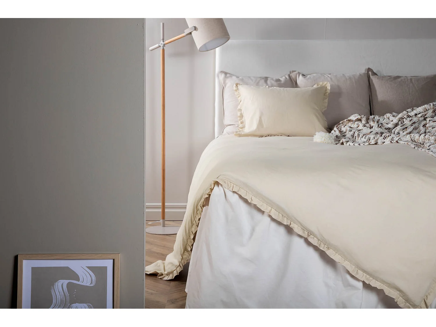 Lias parure de lit 1 ensembles 200x150cm beige.