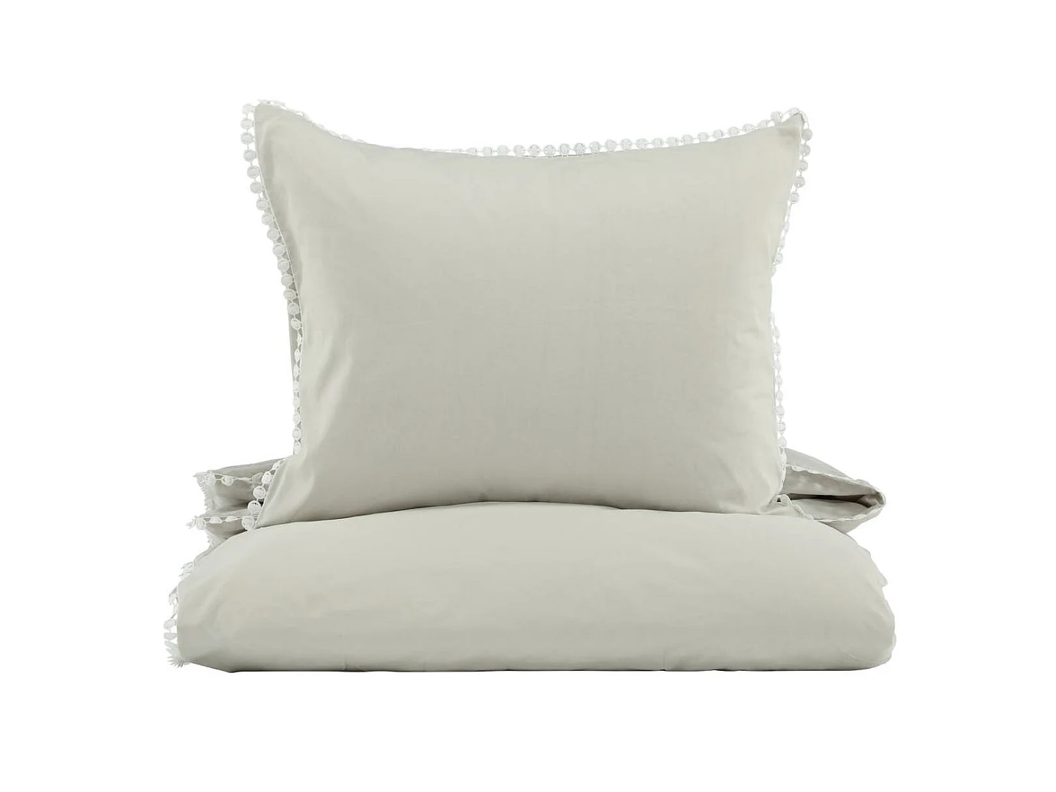 Livia parure de lit 1 ensembles 200x150cm gris, offwhite.